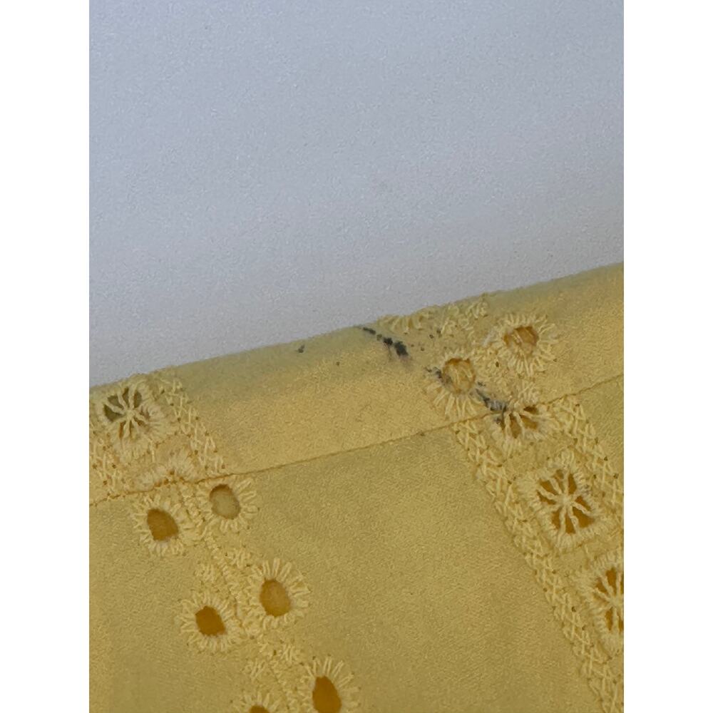 Draper James Yellow Eyelet Flutter Sleeve Wrap Dr… - image 5